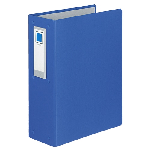 コクヨ　チューブファイル（ロングボディ）　片開き　A4タテ　4穴　800枚収容　80mmとじ　背幅108mm　青　フ-L684NB　1冊（ご注文単位1冊）【直送品】