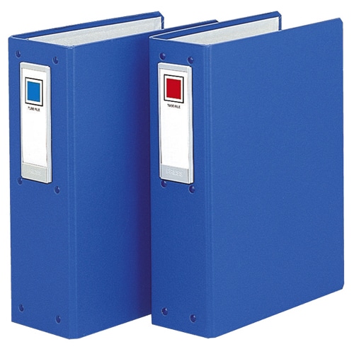 コクヨ　チューブファイル（ロングボディ）　片開き　A4タテ　4穴　800枚収容　80mmとじ　背幅108mm　青　フ-L684NB　1冊（ご注文単位1冊）【直送品】