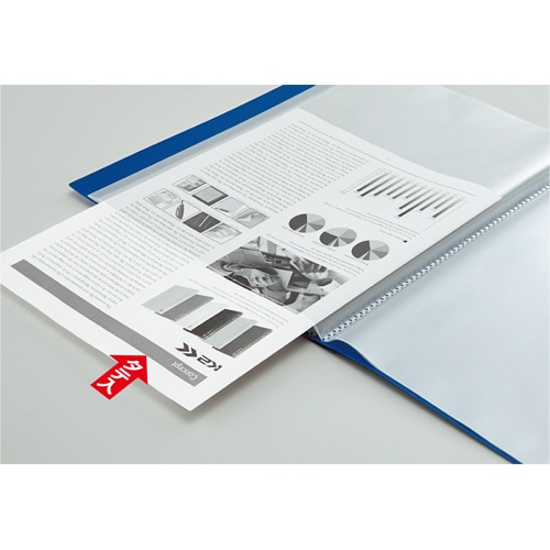 コクヨ　クリヤーブック（K2）固定式　A4タテ　10ポケット　背幅11mm　中紙なし　青　K2ラ-K10B　1冊（ご注文単位1冊）【直送品】