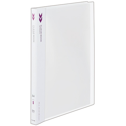 コクヨ　クリヤーブック（K2）固定式　A4タテ　20ポケット　背幅18mm　中紙なし　透明　K2ラ-K20T　1冊（ご注文単位1冊）【直送品】