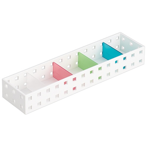 吉川国工業所　スリムケース　Lサイズ　ホワイト／ミックス　CB-9008S（WM）　1個（ご注文単位1個）【直送品】