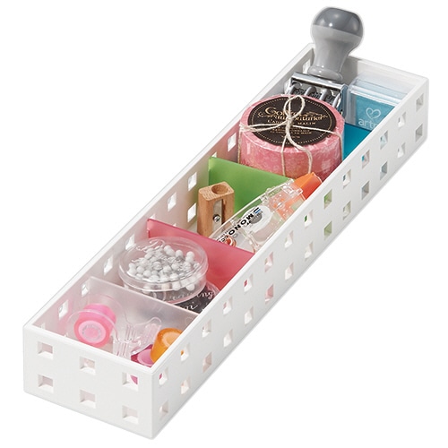 吉川国工業所　スリムケース　Lサイズ　ホワイト／ミックス　CB-9008S（WM）　1個（ご注文単位1個）【直送品】