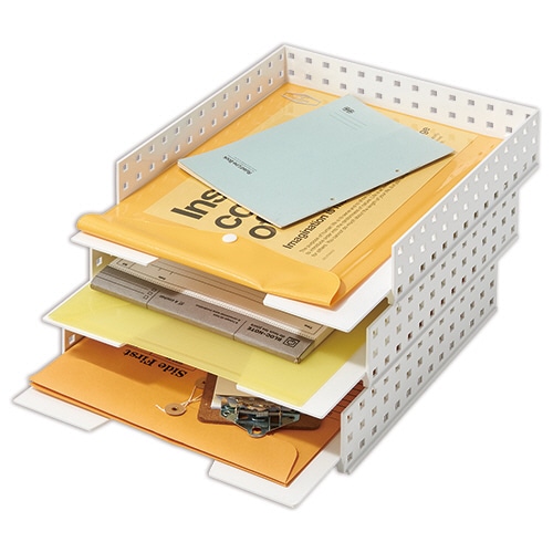 吉川国工業所 マルチファイルトレー A4タテ ホワイト CB-9029(W) 1個(ご注文単位1個)【直送品】