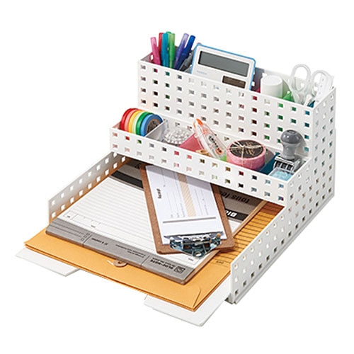 吉川国工業所 マルチファイルトレー A4タテ ホワイト CB-9029(W) 1個(ご注文単位1個)【直送品】