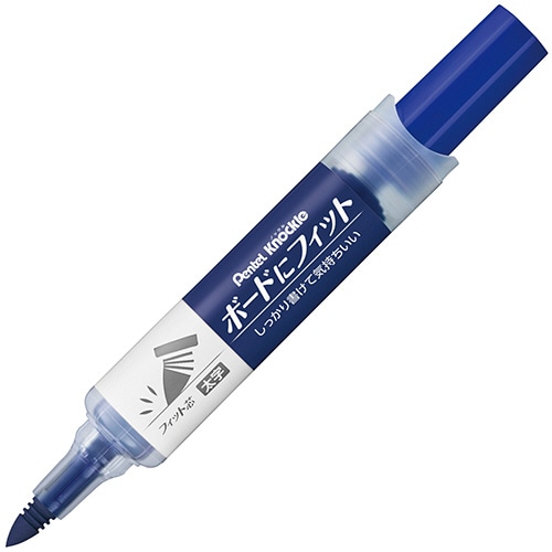 ぺんてる ホワイトボードマーカー ノックル ボードにフィット 太字 青 EMWL5BF-C 1本(ご注文単位1本)【直送品】