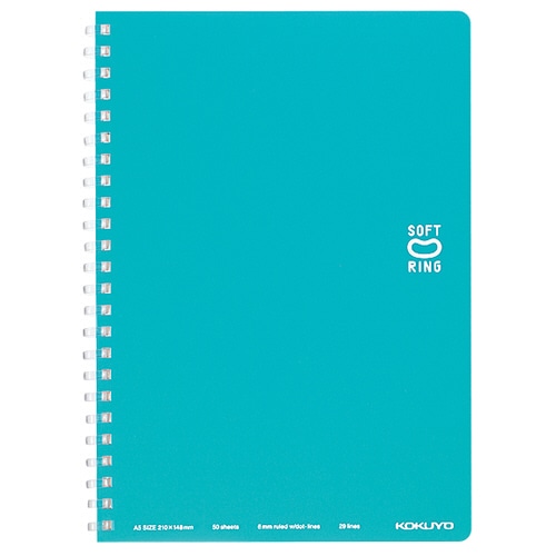 コクヨ　ソフトリングノート（ドット入り罫線）　A5　B罫　50枚　ライトブルー　ス-SV331BT-LB　1冊（ご注文単位1冊）【直送品】