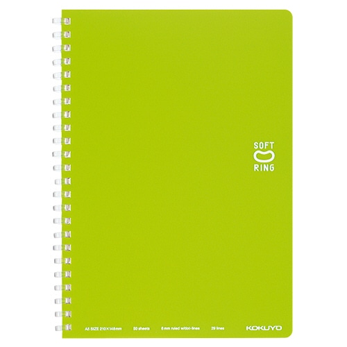 コクヨ　ソフトリングノート（ドット入り罫線）　A5　B罫　50枚　ライトグリーン　ス-SV331BT-LG　1冊（ご注文単位1冊）【直送品】