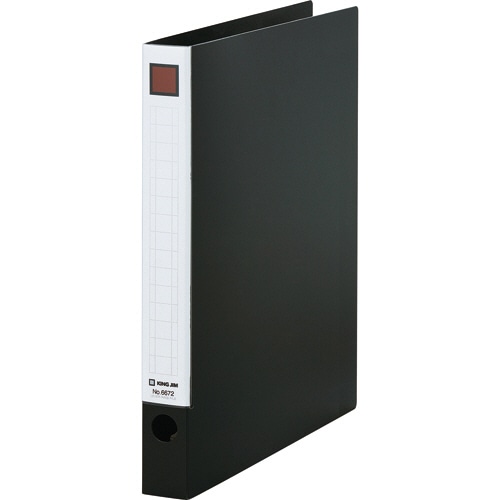 キングジム　レバーリングファイル　A4タテ　2穴　250枚収容　背幅33mm　黒　6672-BK　1冊（ご注文単位1冊）【直送品】