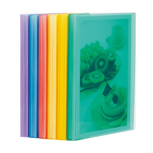 プラス シンプルクリアーファイル A4タテ 20ポケット 背幅10mm ピンク FC-220SC 1冊(ご注文単位1冊)【直送品】