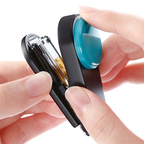 マックス　カラーギミック　10枚とじ　ライトブルー　HD-10XS／LB　1個（ご注文単位1個）【直送品】