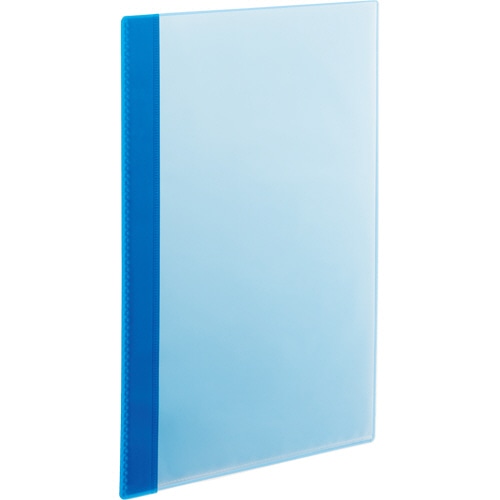 TANOSEE　薄型クリアブック（角まる）　A4タテ　10ポケット　背幅3mm　ブルー　1パック（5冊）（ご注文単位1パック）【直送品】