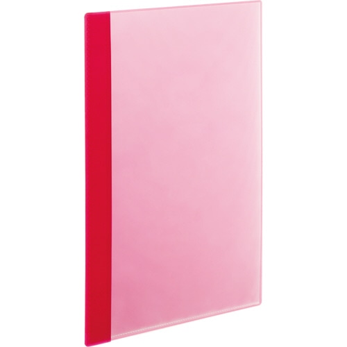 TANOSEE　薄型クリアブック（角まる）　A4タテ　10ポケット　背幅3mm　ピンク　1パック（5冊）（ご注文単位1パック）【直送品】