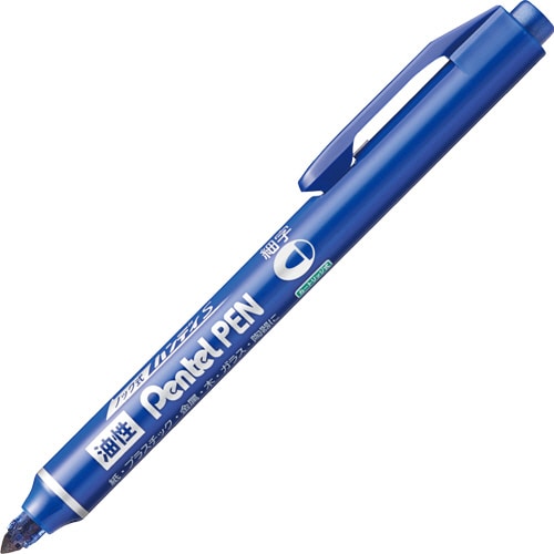 ぺんてる　油性マーカー　ノック式ハンディS　Pentel　PEN　細字丸芯　青　NXS15-CP　1本（ご注文単位1本）【直送品】