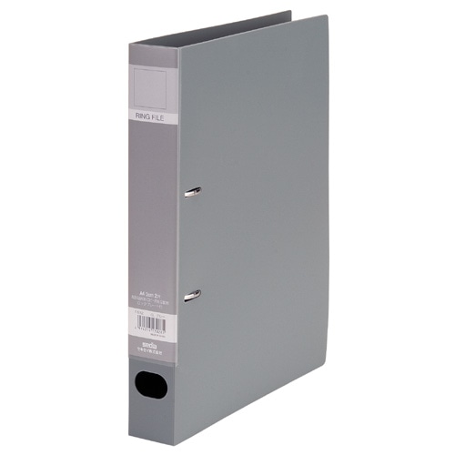 セキセイ　ロックリングファイル　A4タテ　2穴　280枚収容　背幅43mm　グレー　F-532-62　1冊（ご注文単位1冊）【直送品】
