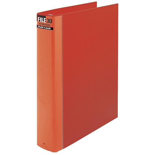 マルマン　ダブロックファイル　A4タテ　30穴　250枚収容　背幅44mm　レッド　F949R-01　1冊（ご注文単位1冊）【直送品】