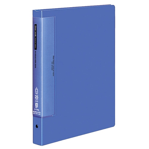 コクヨ　クリヤーブック（ウェーブカットポケット・替紙式）　A4タテ　30穴　25ポケット付属　背幅33mm　青　ラ-T730B　1冊（ご注文単位1冊）【直送品】