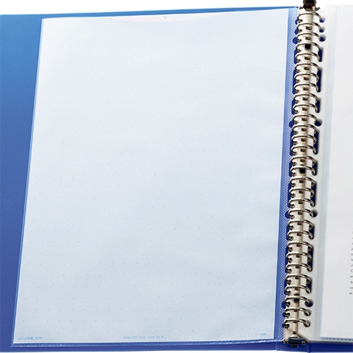 コクヨ クリヤーブック(ウェーブカットポケット・替紙式) A4タテ 30穴 25ポケット付属 背幅33mm 青 ラ-T730B 1冊(ご注文単位1冊)【直送品】