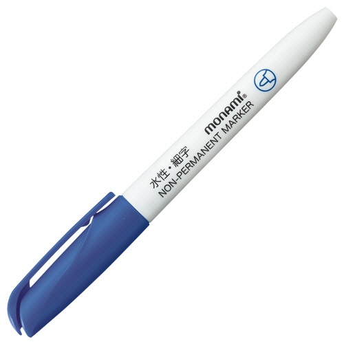 モナミ　NON-PERMANENT　MARKER（ACCU　LINER　PEN　X-FINE）　青　12902　1本（ご注文単位1本）【直送品】