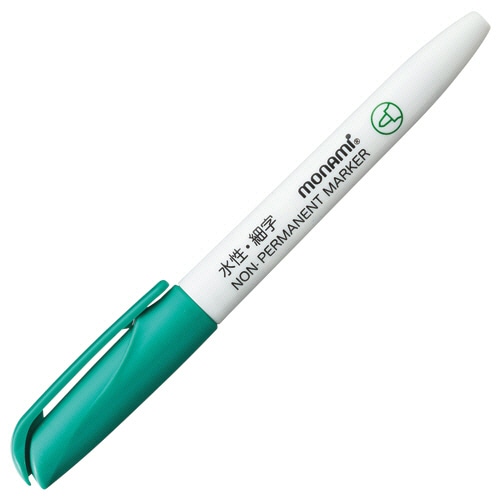 モナミ　NON-PERMANENT　MARKER（ACCU　LINER　PEN　X-FINE）　緑　12904　1本（ご注文単位1本）【直送品】