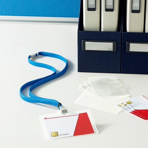 ライオン事務器 名札用ストラップ レッド N-11AP 1本(ご注文単位1本)【直送品】