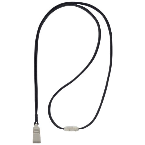 ライオン事務器　名札用ストラップ　ブラック　N-11AP　1本（ご注文単位1本）【直送品】