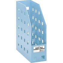 ライオン事務器 ボックスファイル A4タテ 背幅102mm ブルー BF-33MB 1個(ご注文単位1個)【直送品】