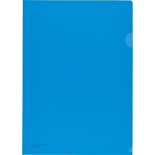 ライオン事務器　PPカラーホルダー　A4　厚さ0.2mm　ブルー　CF-6　1枚（ご注文単位1枚）【直送品】
