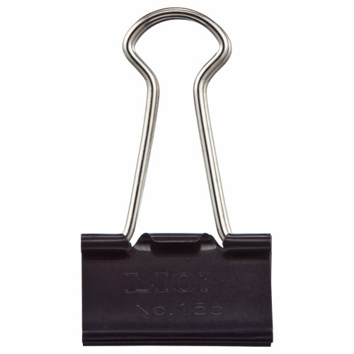 ライオン事務器 バインダークリップ 大 口幅32mm No.155 1箱(10個)(ご注文単位1箱)【直送品】