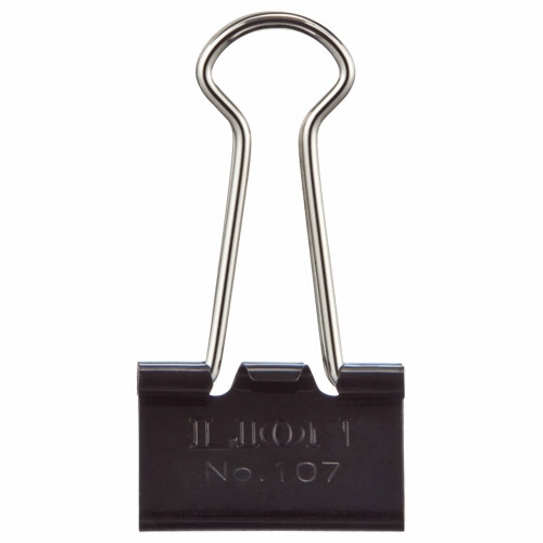 ライオン事務器 バインダークリップ 小 口幅19mm No.107 1箱(10個)(ご注文単位1箱)【直送品】