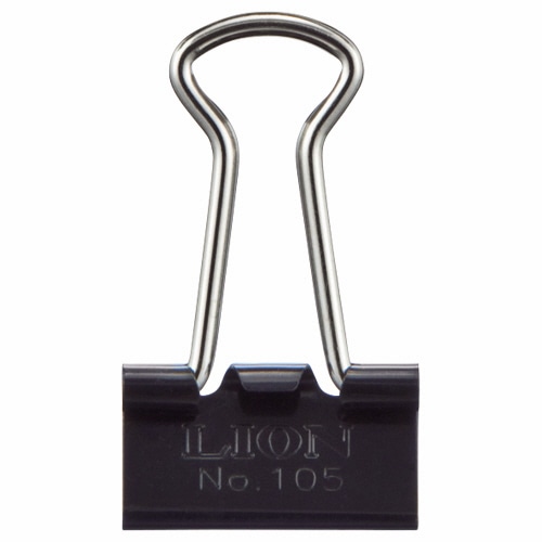 ライオン事務器 バインダークリップ 豆 口幅13mm No.105 1箱(10個)(ご注文単位1箱)【直送品】