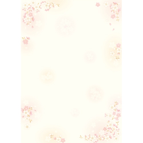 ササガワ　OA対応和柄用紙　和ごころ　A4判　枝桜　4-1020　1冊（10枚）（ご注文単位1冊）【直送品】