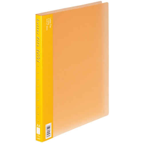 ライオン事務器　PPレターファイル（エール）　A4タテ　120枚収容　背幅18mm　オレンジ　LF-363A-D　1冊（ご注文単位1冊）【直送品】