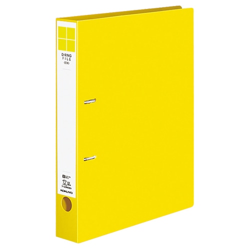 コクヨ　Dリングファイル（ER）　A4タテ　2穴　300枚収容　30mmとじ　背幅45mm　黄　フ-UDR430Y　1冊（ご注文単位1冊）【直送品】