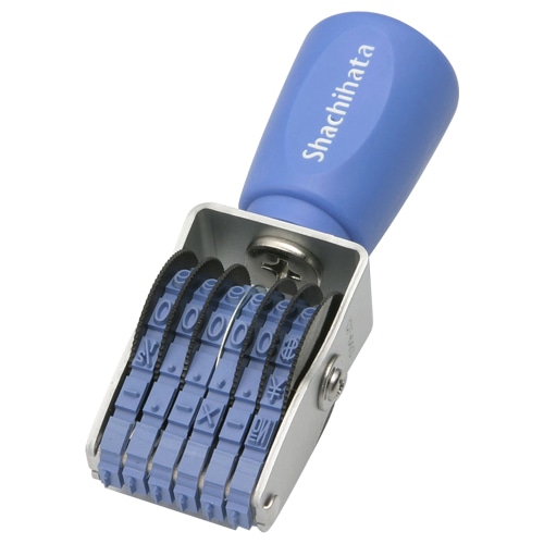 シヤチハタ　回転ゴム印　エルゴグリップ　欧文6連　4号　ゴシック体　CF-64G　1個（ご注文単位1個）【直送品】