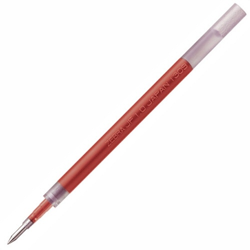 ゼブラ　ジェルボールペン替芯　JF-1.0芯　赤　サラサ用　RJF10-R　1本（ご注文単位1本）【直送品】