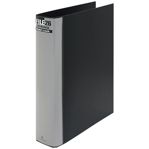 マルマン　ダブロックファイル　B5タテ　26穴　250枚収容　背幅44mm　ブラック　F679R-05　1冊（ご注文単位1冊）【直送品】