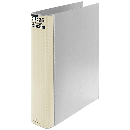 マルマン　ダブロックファイル　B5タテ　26穴　250枚収容　背幅44mm　グレー　F679R-11　1冊（ご注文単位1冊）【直送品】