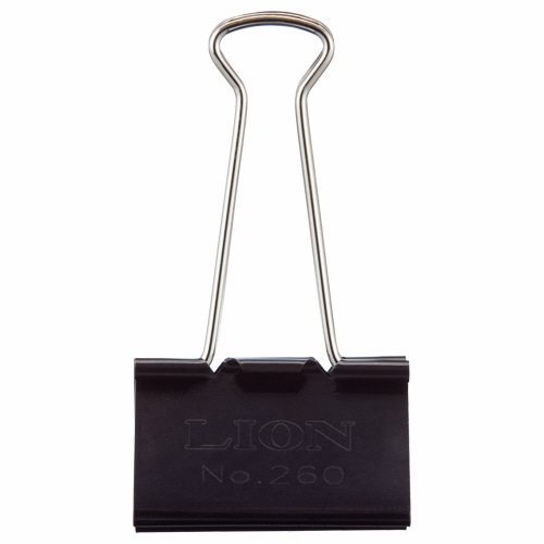 ライオン事務器 バインダークリップ 超特大 口幅51mm No.260 1箱(10個)(ご注文単位1箱)【直送品】