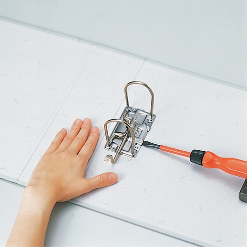 ライオン事務器 AZファイル A4タテ 2穴 470枚収容 背幅89mm グレー No.10 1冊(ご注文単位1冊)【直送品】