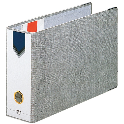 ライオン事務器　AZファイル　A4ヨコ　2穴　470枚収容　背幅89mm　グレー　No.12　1冊（ご注文単位1冊）【直送品】