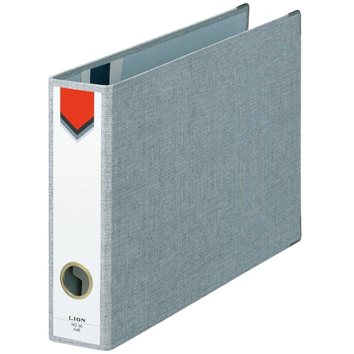 ライオン事務器　スモールファイル　A4ヨコ　2穴　270枚収容　背幅60mm　グレー　No.30-A4E　1冊（ご注文単位1冊）【直送品】