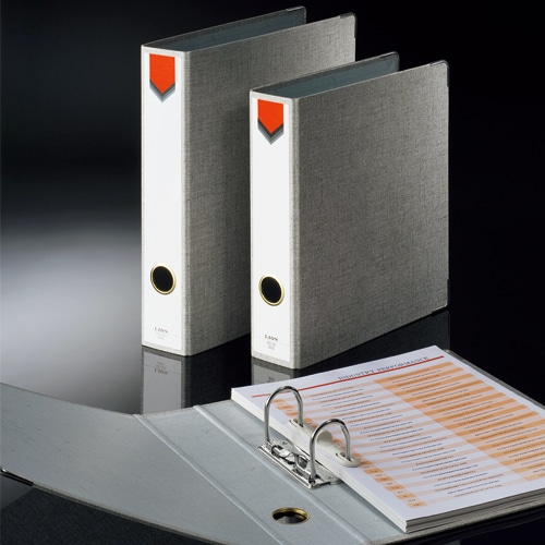 ライオン事務器 スモールファイル A4ヨコ 2穴 270枚収容 背幅60mm グレー No.30-A4E 1冊(ご注文単位1冊)【直送品】