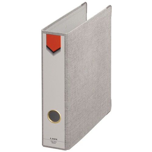 ライオン事務器　スモールファイル　B5タテ　2穴　270枚収容　背幅60mm　グレー　No.30-B5S　1冊（ご注文単位1冊）【直送品】