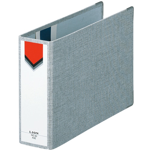 ライオン事務器　スモールファイル　A5ヨコ　2穴　270枚収容　背幅60mm　グレー　No.30-A5E　1冊（ご注文単位1冊）【直送品】