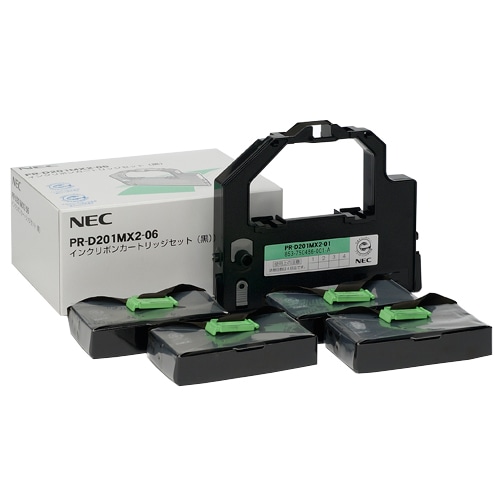 NEC　インクリボンカートリッジセット　黒　PR-D201MX2-06　1セット（ご注文単位1セット）【直送品】