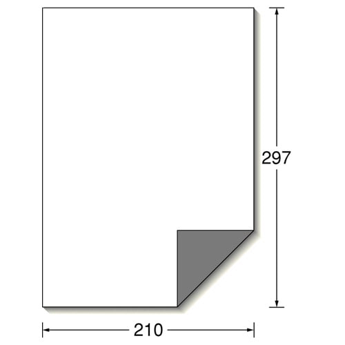エーワン　ラベルシール［プリンタ兼用］　下地がかくせる修正タイプ　マット紙・ホワイト　A4判　ノーカット　31282　1冊（100シート）（ご注文単位1冊）【直送品】
