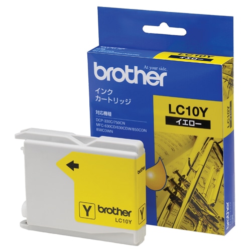 ブラザー　インクカートリッジ　イエロー　LC10Y　1個（ご注文単位1個）【直送品】