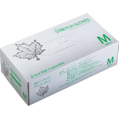 ファーストレイト　プレミアストレッチグローブ　パウダーフリー　M　FR-937　1箱（100枚）（ご注文単位1箱）【直送品】