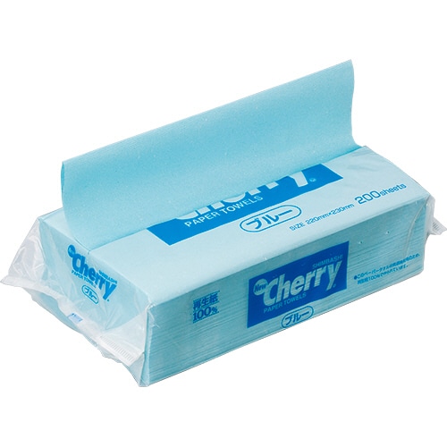 新橋製紙　ペーパータオル　ニューチェリー　ブルー　レギュラー　200枚　CH2030B　1パック（ご注文単位1パック）【直送品】