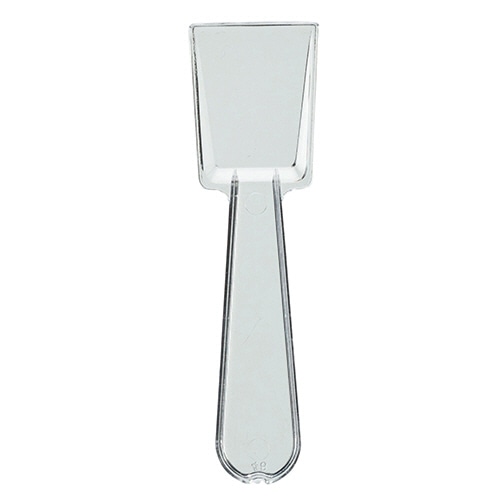 サンナップ　ミニ角スプーン　65mm　クリア　バラ　MKS65CLA　1パック（100本）（ご注文単位1パック）【直送品】